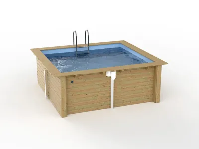Massivholzpool Rechteck Pool 1 Sparset inkl. Filteranlage, Technikbox, Poolterrassen Produktbild #6