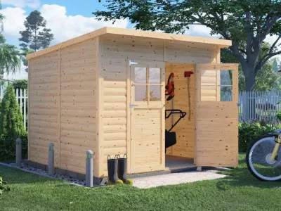 Gartenhaus Lenn 4 19 mm natur Produktbild #1