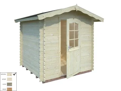 Gartenhaus Blockbohlenhaus Vivian 3,8 m² 28 mm naturbelassen Produktbild #2