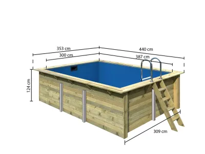 Abbildung zeigt Holzpool inkl. Skimmer (Optional erhältlich L7900445)