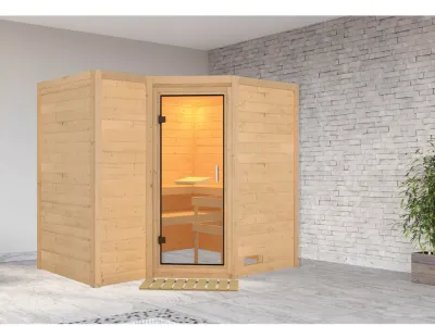 Massivholzsauna Premiumsauna 38 mm Betty SPARSET inkl. 9 kW Saunaofen und ext. Steuerung Produktbild #10