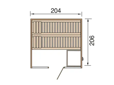 Sauna Massivholz-Elementsauna Kemi Panorama 3 inkl. Saunaofen BioS 7,5 kW + externer Steuerung Produktbild #2