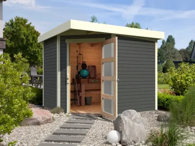 Gartenhaus Schwandorf 5 19 mm terragrau Produktbild #8