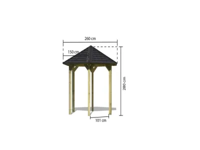 Pavillon SPARSET Lissabon ECO, inkl. Dachschindeln Produktbild #5