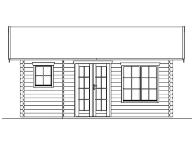 Gartenhaus Blockbohlenhaus Esbjerg 1 45 mm naturbelassen Produktbild #5