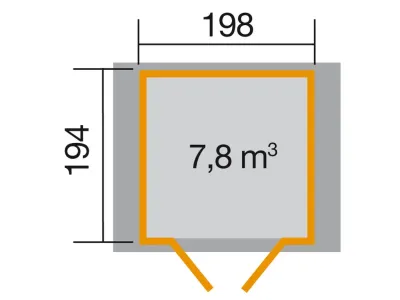 Gerätehaus 316 Gr. 2 19 mm lasiert Produktbild #3