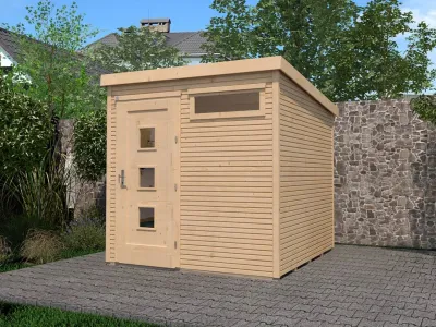 Gartenhaus Komfort 171 Gr. 1 28 mm naturbelassen Produktbild #1