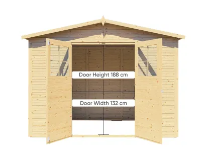 Gartenhaus Alexis 4 Rhombusprofil 18 mm natur Produktbild #4