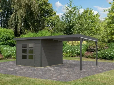 Hybrid-Gartenhaus Pluto B Set terragrau/anthrazit Produktbild #4
