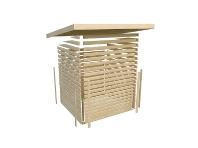 Gartensauna Lenchen 2 natur SPARSET mit 9 kW Ofen und ext. Steuerung Produktbild #11