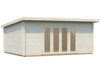 Gartenhaus Blockbohlenhaus Lea 19,4 m² 44 mm naturbelassen Produktbild #2