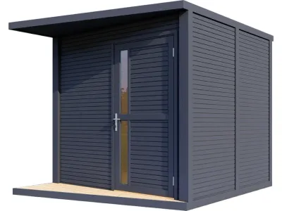 Gartenhaus Futura 19 mm Rhombusprofil anthrazit Produktbild #3