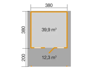 Gartenhaus 135 A Gr. 2 45 mm naturbelassen Produktbild #3