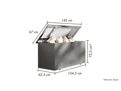 Metallbox "Himalia 1" graualuminium Produktbild #2
