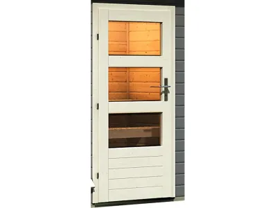Saunahaus Pelle 38 mm terragrau inkl. Bio-Saunaofen 9 kW Produktbild #6