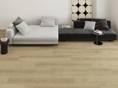 Vinylboden Premium Klebevinyl Eiche Creme Landhausdiele Produktbild #1