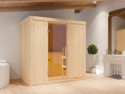 Sauna Systemsauna Variado, inkl. 9 kW Ofen mit externer Steuerung Produktbild #11
