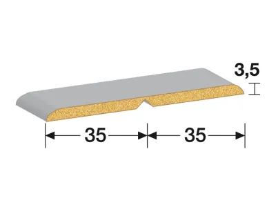 Wand- und Deckenleiste Pinie arcticweiß 4099 Dekor Produktbild #3