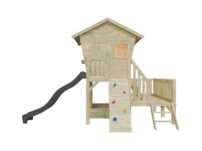 Stelzenhaus Big Birdy KDI inkl. Rutsche grau Produktbild #3