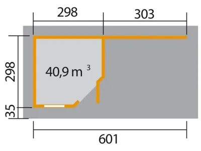 Gartenhaus Designhaus 213 B Gr. 2 28 mm natur Produktbild #2