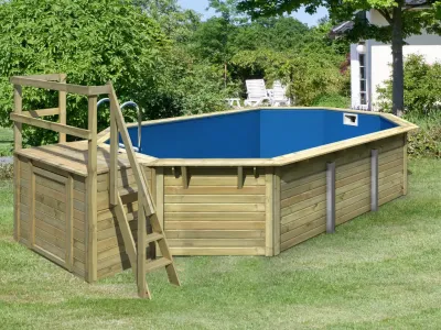 Holzpool Modell 4X Set naturbelassen Produktbild #6
