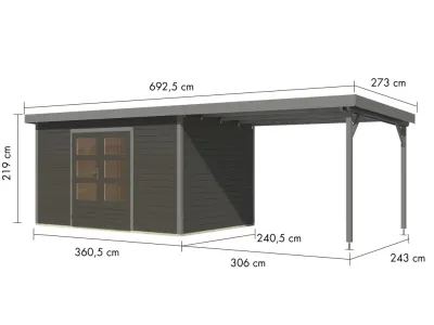 Gartenhaus Pluto 7 28 mm Produktbild #8