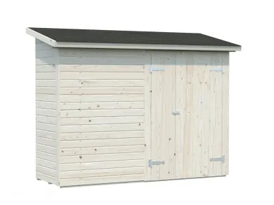 Gerätehaus Anlehnhaus Leif 2,2 m² 16 mm naturbelassen Produktbild #1