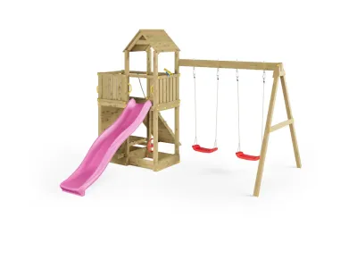 Spielturm Floppi KDI inkl. Doppelschaukel + Rutsche Produktbild #14