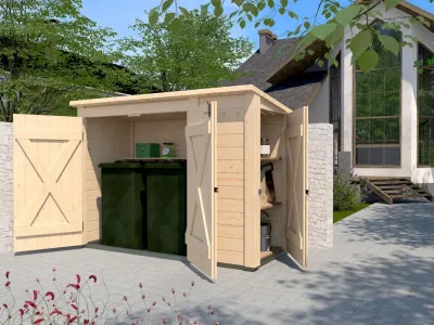 Multibox mit Regalsystem, natur Produktbild #1
