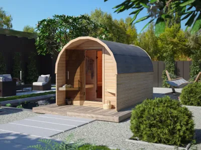 Sauna Fasshaus 3 38 mm naturbelassen Produktbild #1