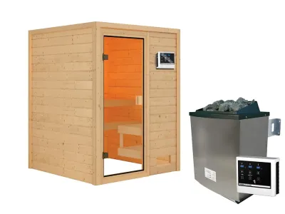 Sauna Massivholzsauna Sandra, inkl. 9 kW Ofen mit externer Steuerung Produktbild #7