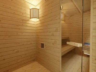 Gartensauna Artuu 40 mm mit Holztür naturbelassen Produktbild #9