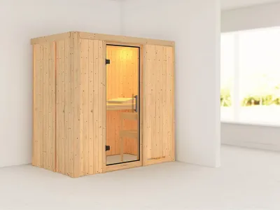 Sauna Systemsauna Variado Klarglas Ganzglastür Produktbild #1
