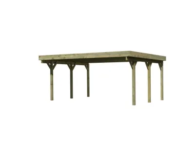 Carport Doppel 1 CLASSIC inkl. 0,5 mm Stahldachplatte Produktbild #2