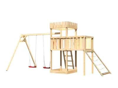 Spielturm Ritterburg Löwenherz SET naturbelassen Produktbild #4