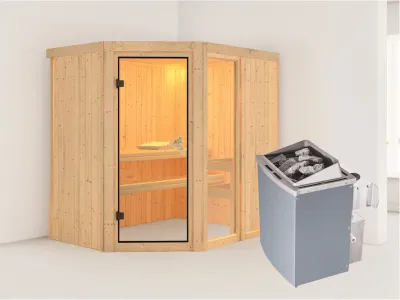 Sauna Systemsauna Fiona 1 inkl. 9 kW Saunaofen integr. Steuerung Produktbild #1