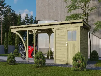 Carport Einzelcarport 2 ECO inkl. 1 Einfahrtsbogen Produktbild #1