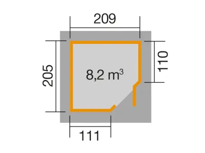 Gartenhaus 229 A Gr. 1 21 mm schwedenrot Produktbild #2