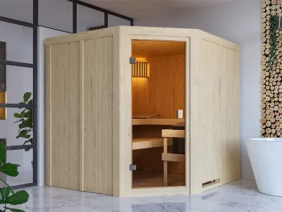 Elementsauna 68 mm Celine 3 Produktbild #1