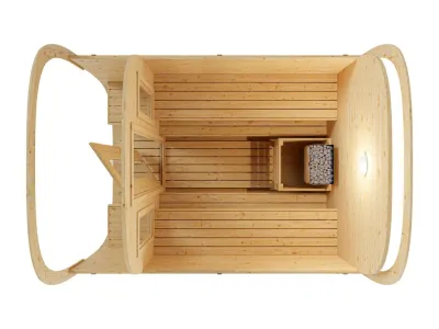 Saunafass Cube Gilby naturbelassen Fichte Produktbild #7