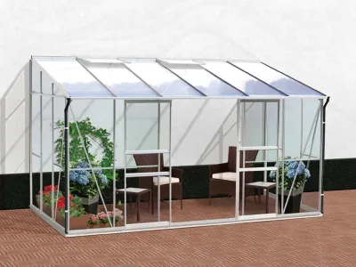 Gewächshaus Ida HKP 6 mm, Aluminium-blank eloxiert Produktbild #1