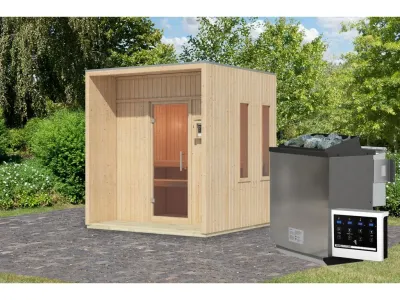 Saunahaus Arcadia 73 mm naturbelassen Produktbild #8