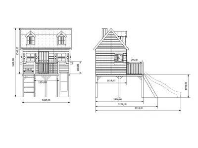 Stelzenhaus Madrid KDI inkl. Rutsche pink Produktbild #6