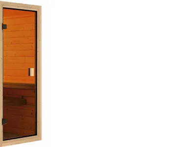 Saunahaus Sparset Feldkirch Grau mit Vorraum 38 mm inkl. 9 kW Bio Saunaofen und Steuergerät Produktbild #10