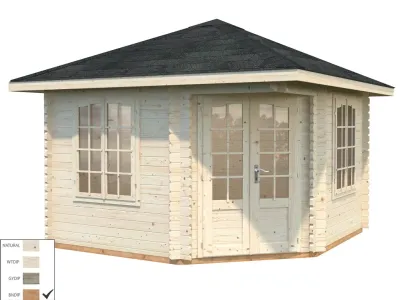Pavillon Melanie 9,6 m² braun tauchimprägniert Produktbild #2
