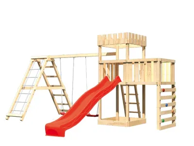 Spielturm Ritterburg Löwenherz SET naturbelassen Produktbild #3