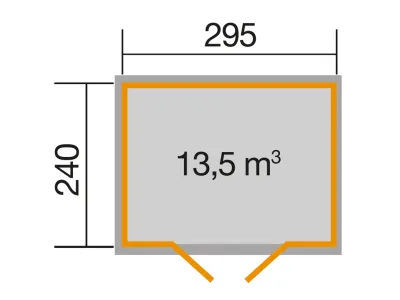 Gartenhaus 219 Gr. 2 28 mm naturbelassen Produktbild #2