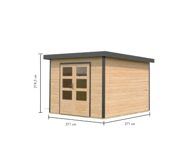 Hybrid-Gartenhaus Pluto A naturbelassen/anthrazit Produktbild #11