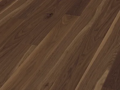 Parkett PD 400 Nussbaum amerikanisch lebhaft 9009 Landhausdiele Gebürstet Produktbild #1