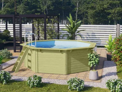 Holzpool Modell 1X Set naturbelassen Produktbild #4